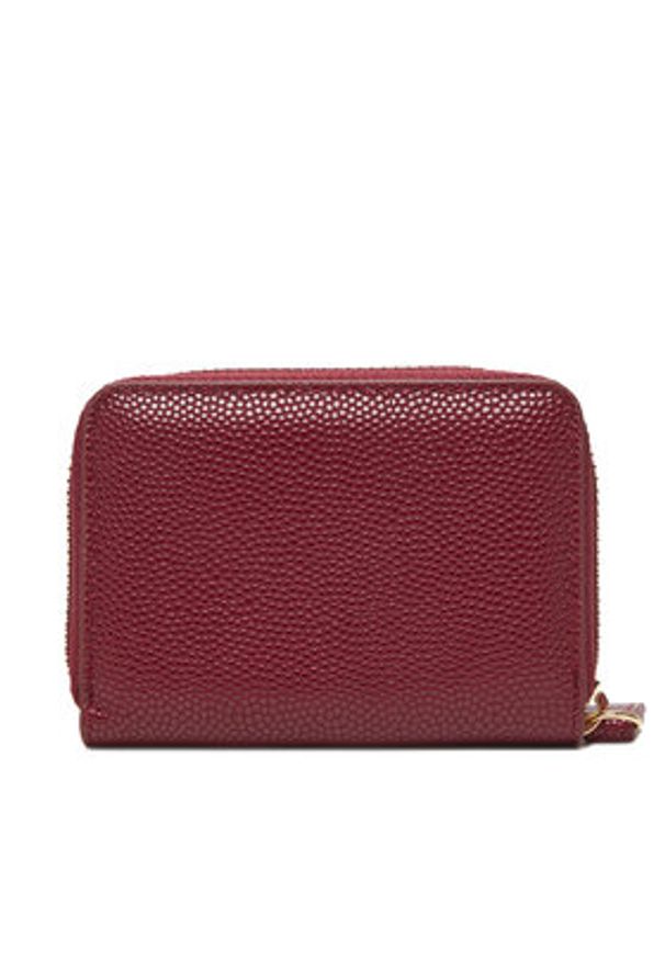 VALENTINO - Valentino Mały Portfel Damski Divina VPS1R4139G Bordowy. Kolor: czerwony. Materiał: skóra