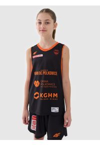 4f - 4F Koszulka meczowa replika wyjazdowa z sezonu 2024/25 dziecięca 4F x MKS Polkowice - multikolor 158/164 (12-14 lat). Typ kołnierza: dekolt w serek. Kolor: wielokolorowy. Materiał: dzianina, włókno, materiał, syntetyk. Wzór: gładki, nadruk, ze splotem. Sezon: lato. Sport: koszykówka, fitness