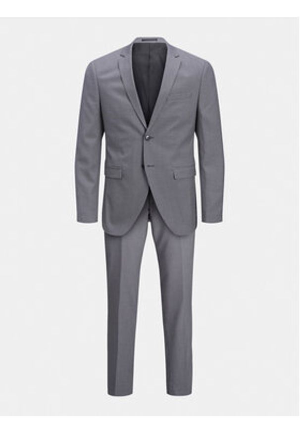 Jack & Jones - Jack&Jones Garnitur Franco 12181339 Szary Super Slim Fit. Kolor: szary. Materiał: syntetyk