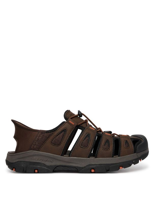 skechers - Skechers Sandały Tresmen 205187/CHOC Brązowy. Kolor: brązowy. Materiał: skóra