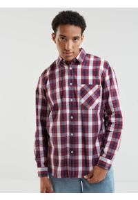 Big-Star - Koszula męska Anson 651. Typ kołnierza: kołnierzyk klasyczny. Kolor: czerwony. Materiał: denim, bawełna, jeans. Styl: klasyczny #5