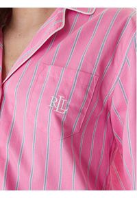 Lauren Ralph Lauren - LAUREN RALPH LAUREN Piżama ILN12489 Różowy Regular Fit. Kolor: różowy. Materiał: bawełna #3