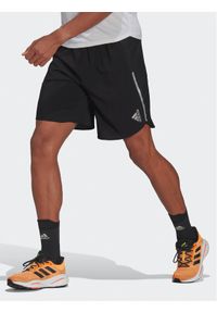 Adidas - adidas Szorty sportowe Designed 4 Running H58578 Czarny Regular Fit. Kolor: czarny. Materiał: syntetyk. Styl: sportowy