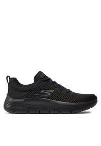 skechers - Skechers Sneakersy Go Walk Flex 124952/BBK Czarny. Kolor: czarny. Materiał: materiał #1