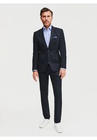 Pako Lorente - PAKO LORENTE – Niebieska koszula męska w paski. Kolor: niebieski. Materiał: bawełna. Długość rękawa: długi rękaw. Długość: długie. Wzór: paski #4