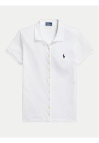 Polo Ralph Lauren Koszula 211939272002 Biały Slim Fit. Typ kołnierza: polo. Kolor: biały. Materiał: bawełna #4