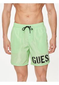 Guess Szorty kąpielowe F4GT28 WG292 Zielony Regular Fit. Kolor: zielony. Materiał: syntetyk