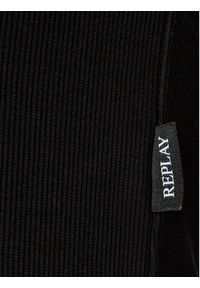 Replay Sukienka dzianinowa W9074.000.23587 Czarny Slim Fit. Kolor: czarny. Materiał: bawełna #5