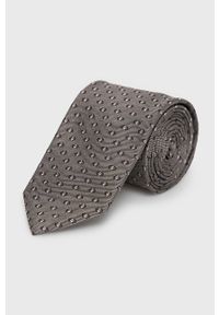 Hugo - Krawat. Kolor: szary. Materiał: materiał #1