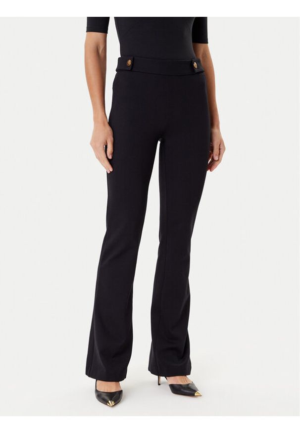 Guess Spodnie materiałowe W5YB0I KCMU2 Czarny Regular Fit. Kolor: czarny. Materiał: syntetyk, wiskoza