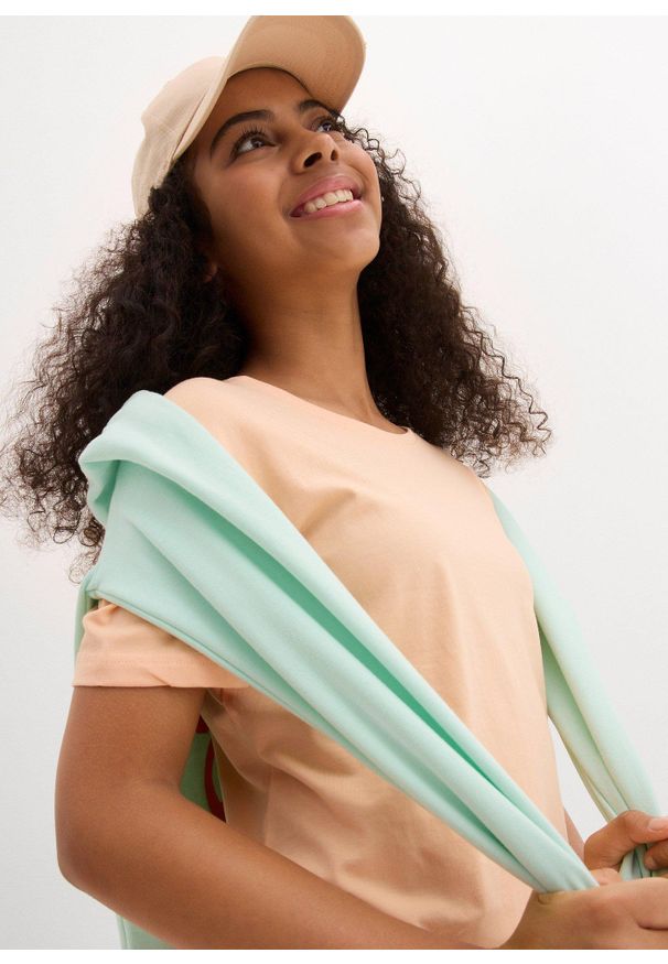 bonprix - T-shirt z czystej bawełny organicznej (3 szt.). Kolor: niebieski. Materiał: bawełna