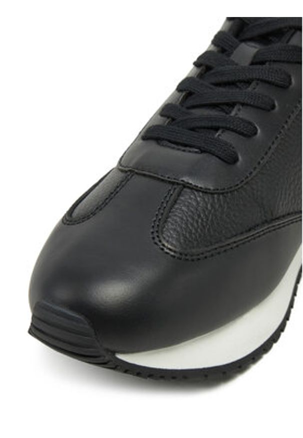 Calvin Klein Jeans Sneakersy Runner Laceup Tc YM0YM01187 Czarny. Kolor: czarny. Materiał: skóra
