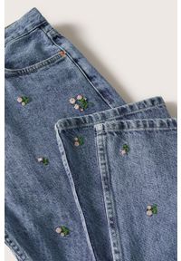 mango - Mango jeansy Daisy damskie high waist. Stan: podwyższony. Kolor: niebieski #3
