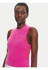 Adidas - adidas Top JW3648 Różowy Slim Fit. Kolor: różowy. Materiał: syntetyk #4