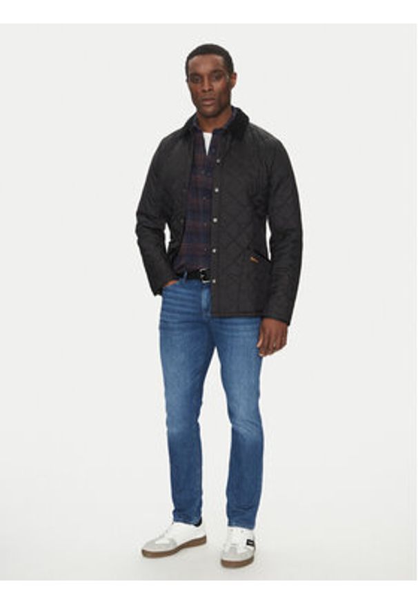 Barbour Kurtka przejściowa Heritage Liddesdale MQU0240BK11 Czarny Regular Fit. Kolor: czarny. Materiał: syntetyk