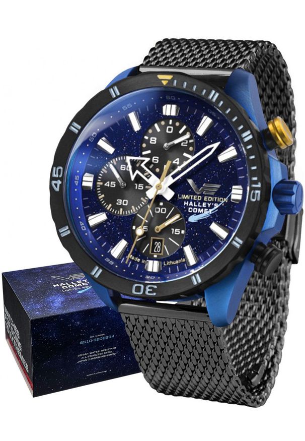 Zegarek męski Vostok Europe 6S10-320E694BB czarny. Kolor: czarny