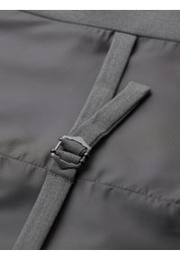 Ombre Clothing - Elegancka męska kamizelka w jodełkę SLIM FIT - szara V1 - Rozmiar: S. Okazja: na spotkanie biznesowe, do pracy, na co dzień. Typ kołnierza: golf. Kolor: szary. Materiał: tkanina, wiskoza, poliester, materiał, elastan. Wzór: jodełka. Styl: elegancki #4