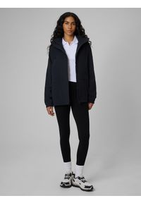 4f - 4F Parka przejściowa membrana 5000 damska - czarna S. Okazja: na co dzień. Kolor: czarny. Materiał: skóra, materiał. Styl: casual #2