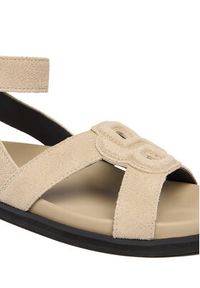 BOSS Sandały Freyah 50563358 Beżowy. Kolor: beżowy. Materiał: zamsz, skóra #3