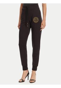 Versace Jeans Couture Spodnie dresowe 78HAAT00 Czarny Regular Fit. Kolor: czarny. Materiał: bawełna
