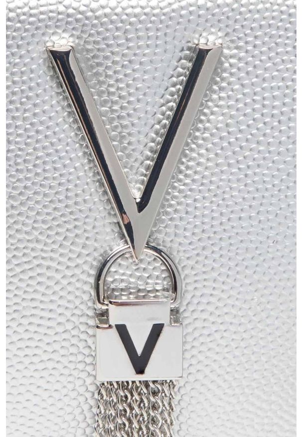 Valentino by Mario Valentino - VALENTINO Srebrna torebka Divina Camera Bag. Kolor: srebrny. Rozmiar: małe