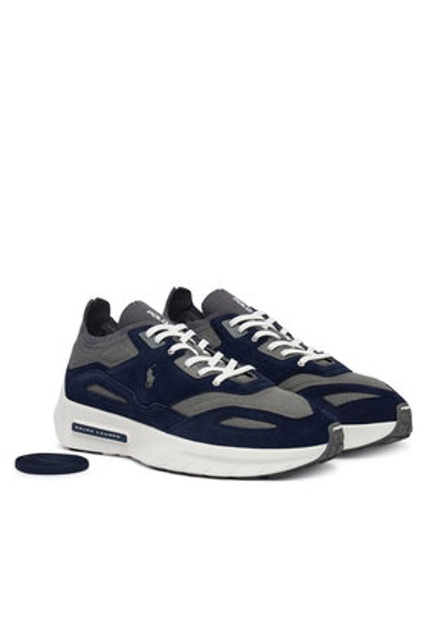 Polo Ralph Lauren Sneakersy Boerum 809P07534006 Granatowy. Kolor: niebieski. Materiał: skóra, zamsz