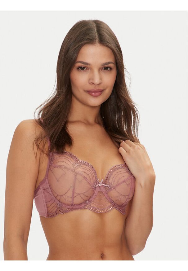 Hunkemöller Biustonosz z fiszbiną Ruby 300237 Różowy. Kolor: różowy. Materiał: syntetyk