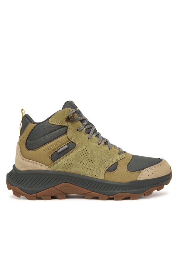 Merrell Trekkingi Tempo Sol Mid J038941 Zielony. Kolor: zielony. Materiał: skóra, zamsz. Sport: turystyka piesza