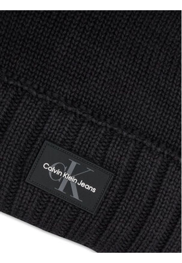 Calvin Klein Czapka Mono Logo Patch K50K512463 Czarny. Kolor: czarny. Materiał: materiał, bawełna
