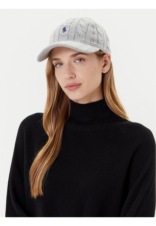 Polo Ralph Lauren Czapka z daszkiem 455981420004 Szary. Kolor: szary. Materiał: wełna, materiał