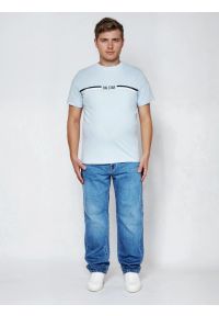 Big-Star - Koszulka męska z nadrukiem niebieska Lexor 400. Okazja: na co dzień. Kolor: niebieski. Materiał: dzianina, jeans, materiał. Wzór: nadruk. Styl: casual, klasyczny, sportowy #5