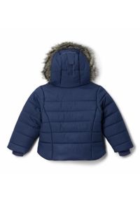 columbia - Kurtka Turystyczna Puchowa Dziecięca Columbia Katelyn Crest II Hooded Jacket. Kolor: niebieski. Materiał: puch. Styl: sportowy