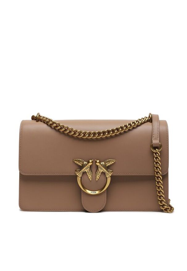 Pinko Torebka Love One Classic Dc AI 23-24 PLTT 100941 A0F1 Beżowy. Kolor: beżowy. Materiał: skórzane