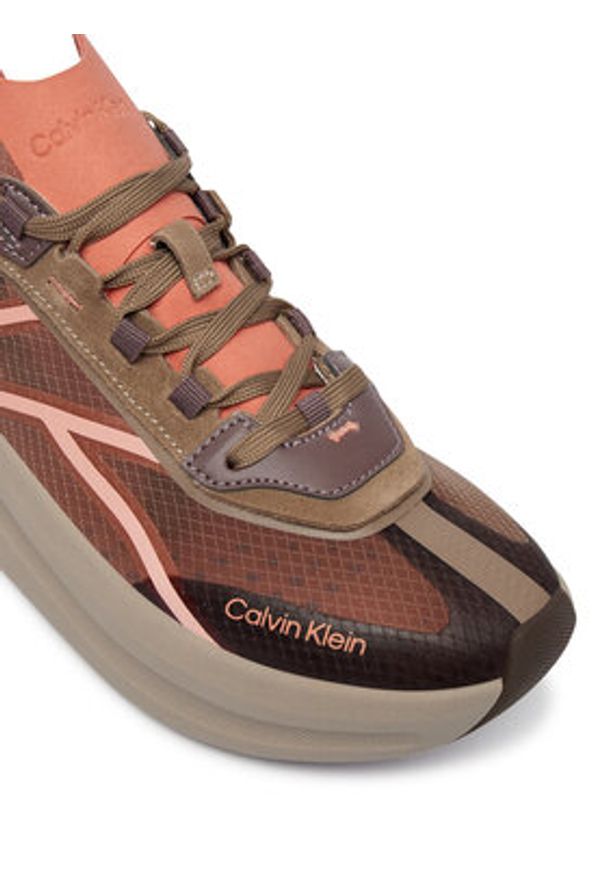 Calvin Klein Sneakersy Chunky Run Ckstripe Lup Tran Rip HW0HW03005 Różowy. Kolor: różowy. Materiał: materiał. Sport: bieganie