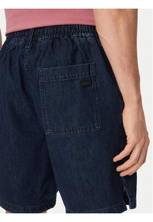 BOSS Szorty jeansowe Sandrew 50557454 Granatowy Relaxed Fit. Kolor: niebieski. Materiał: bawełna