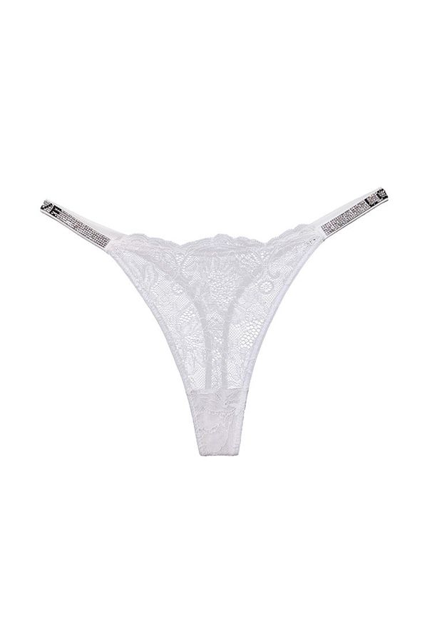 Intica - Stringi koronkowe z cyrkoniami na specjalne okazje Lovisa. Kolor: biały. Materiał: koronka. Wzór: aplikacja