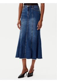 Morgan Spódnica jeansowa 252-JAFTER Niebieski Slim Fit. Kolor: niebieski. Materiał: bawełna #1