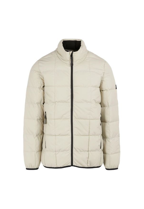 Regatta - Męska Ocieplana Kurtka Wilnor. Kolor: beżowy, wielokolorowy, biały. Materiał: puch. Sport: turystyka piesza