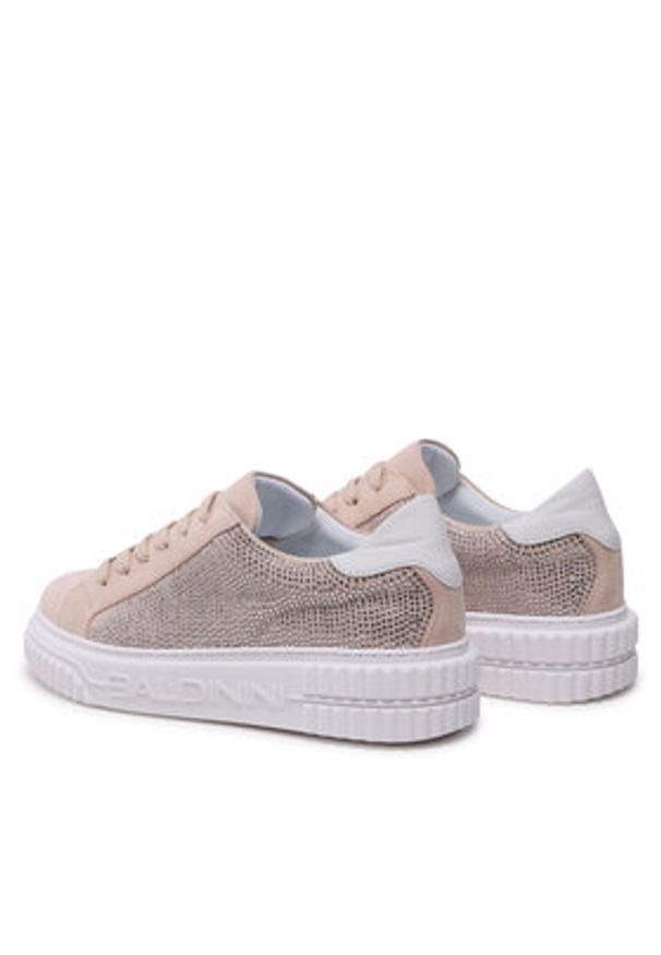 Baldinini Sneakersy D3E330P1CRNPTDLT Beżowy. Kolor: beżowy. Materiał: skóra, zamsz
