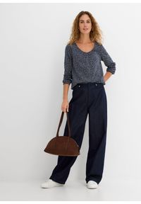 bonprix - Bluzka bawełniana z czystej bawełny organicznej. Kolor: niebieski. Materiał: bawełna. Długość rękawa: długi rękaw. Długość: długie #2