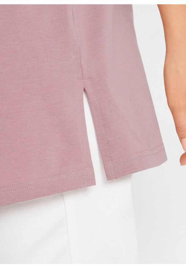 bonprix - Długi shirt z dekoltem w serek (2 szt.). Typ kołnierza: dekolt w serek. Kolor: czarny. Długość: długie