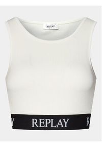 Replay Top W3782C.000.23687P Écru Slim Fit. Materiał: bawełna #6