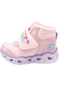 skechers - Buty Skechers Heart Lights-Brilliant Rainbow, Różowy, Dzieci. Kolor: różowy