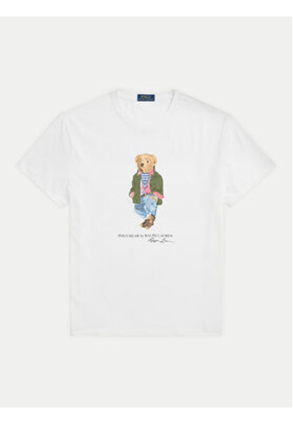 Polo Ralph Lauren T-Shirt 710854497041 Biały Regular Fit. Typ kołnierza: polo. Kolor: biały. Materiał: bawełna
