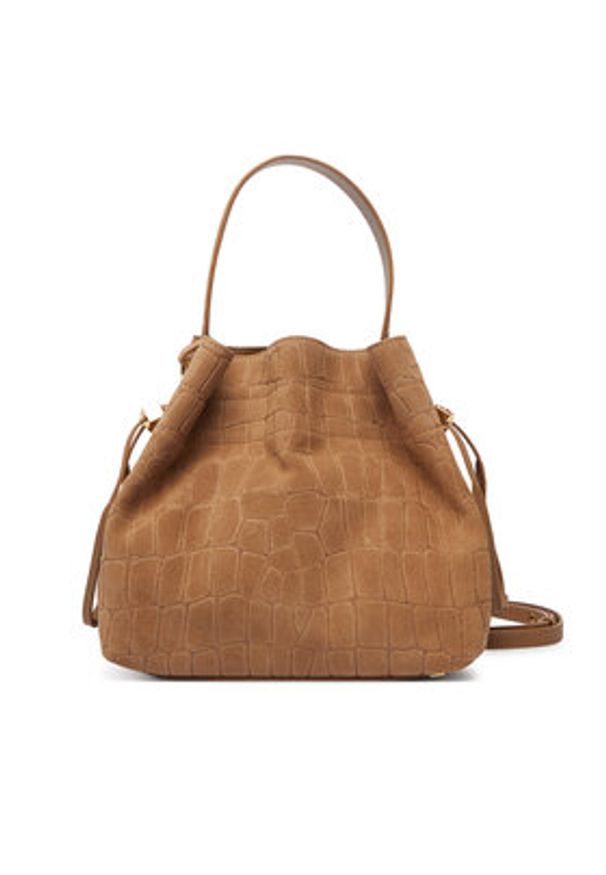 Elisabetta Franchi Torebka BS-21H-61E2-V720 Beżowy. Kolor: beżowy. Materiał: zamszowe, skórzane