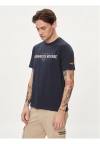 Aeronautica Militare T-Shirt 241TS2218J641 Granatowy Regular Fit. Kolor: niebieski. Materiał: bawełna