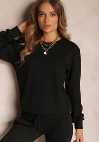 Renee - Czarna Bluza Sofaris. Kolor: czarny. Materiał: bawełna, tkanina. Długość rękawa: długi rękaw. Długość: długie. Wzór: jednolity. Styl: klasyczny #5