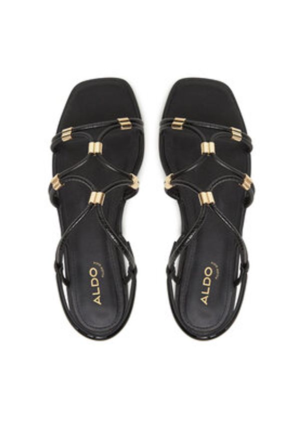 Aldo Sandały Bychan 13804480 Czarny. Kolor: czarny. Materiał: skóra