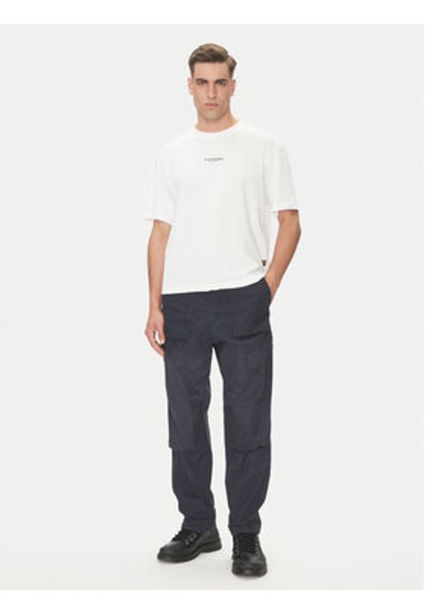 G-Star RAW - G-Star Raw Spodnie materiałowe Fatigue 3D D26196-D387 Granatowy Relaxed Fit. Kolor: niebieski. Materiał: bawełna
