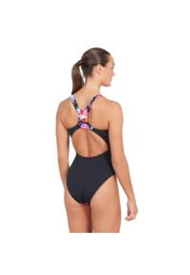 ZOGGS - Zoggs Sea Flowers Actionback Swimsuit – Rozmiar 32. Kolor: czarny. Wzór: kolorowy